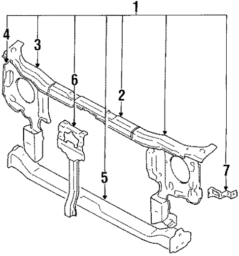 Radiator Support for 1990 Nissan Axxess #0