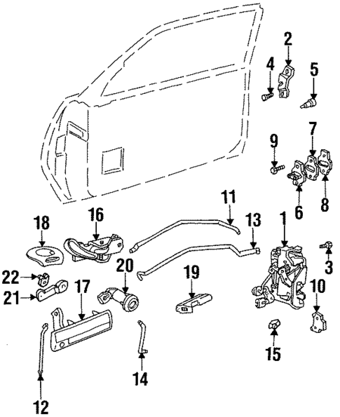 Lock Hardware for 1992 Pontiac Grand Am #1
