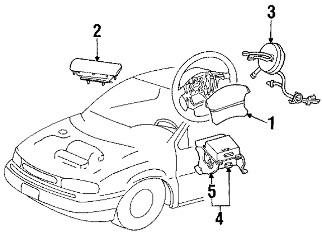 1F5Z14B004AA - : Air Bag Control Module for Ford Image