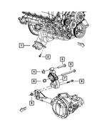 6505165AA - 4.7L Gas; Engine: Nut, Right for Mopar Image