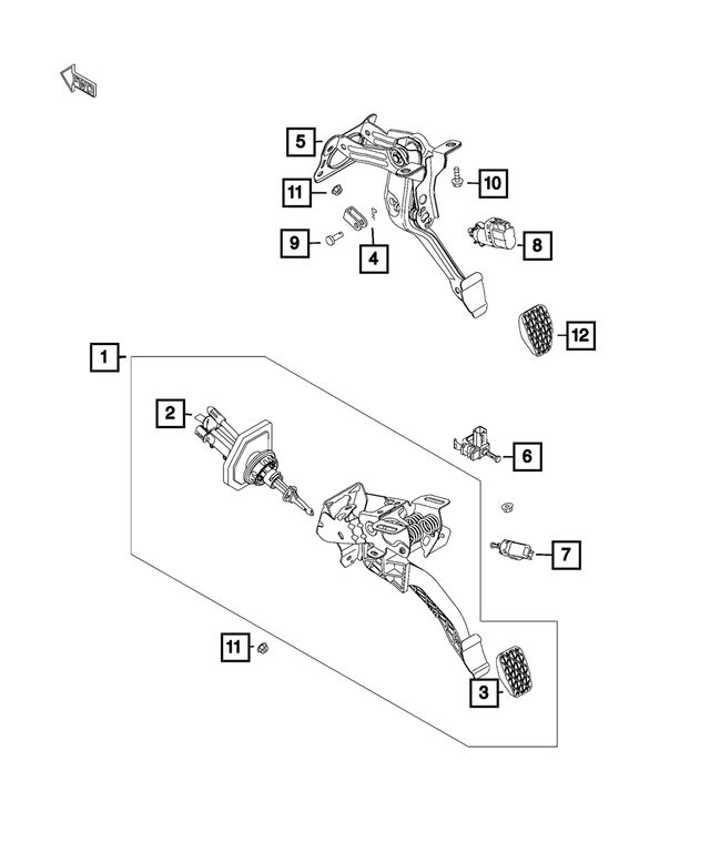 68444673AA - Electrical: Clutch Pedal for Mopar Image image