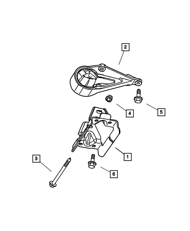 52058988 - Engine Mounting: Insulator Bracket for Mopar Image