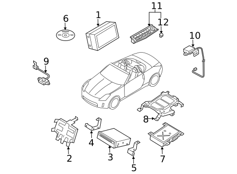 Navigation System Components for 2005 Nissan 350Z #1