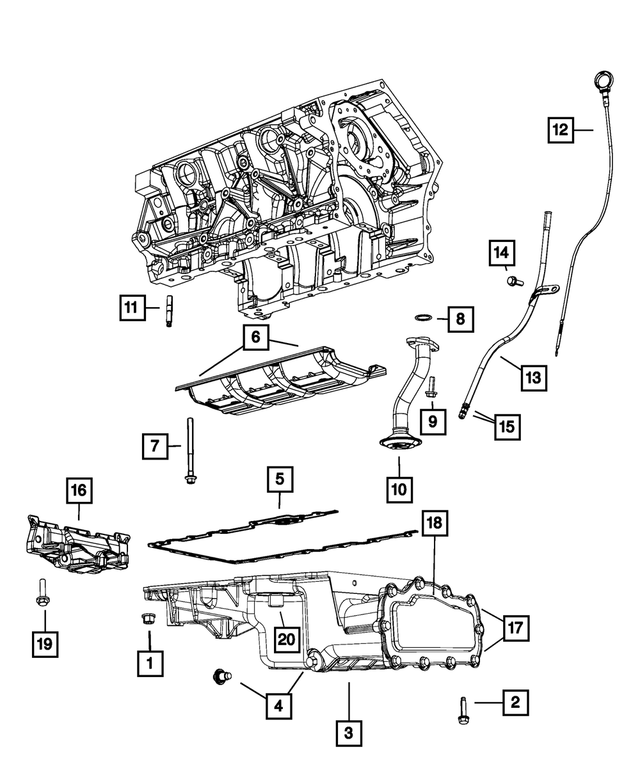 6503948 - 2.7L Gas; Engine: Hex Flange Head Bolt, Mounting for Mopar Image image