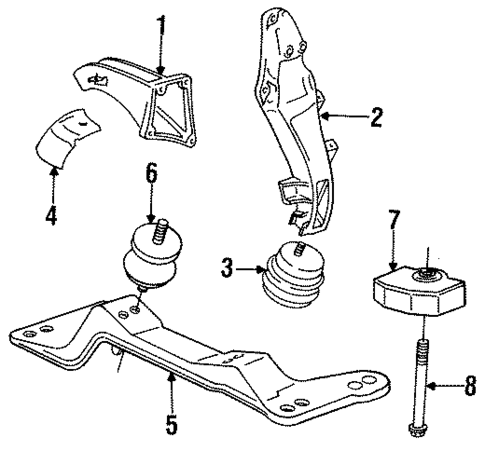 Engine Mounting for 1996 BMW 318is #0
