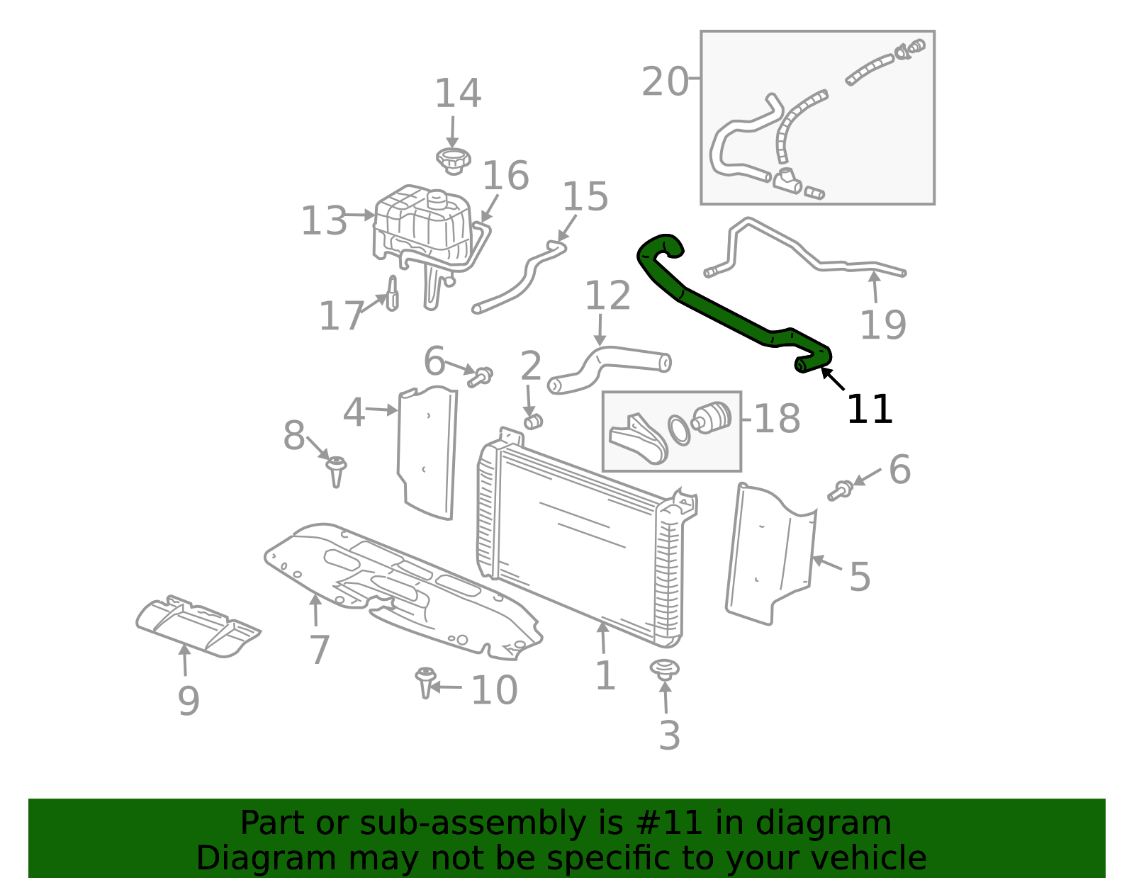 Radiator Inlet Hose 15179498 | Awesome Parts GM