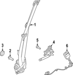 LR179543 - Electrical: Belt &amp; Retractor for Land-Rover Image