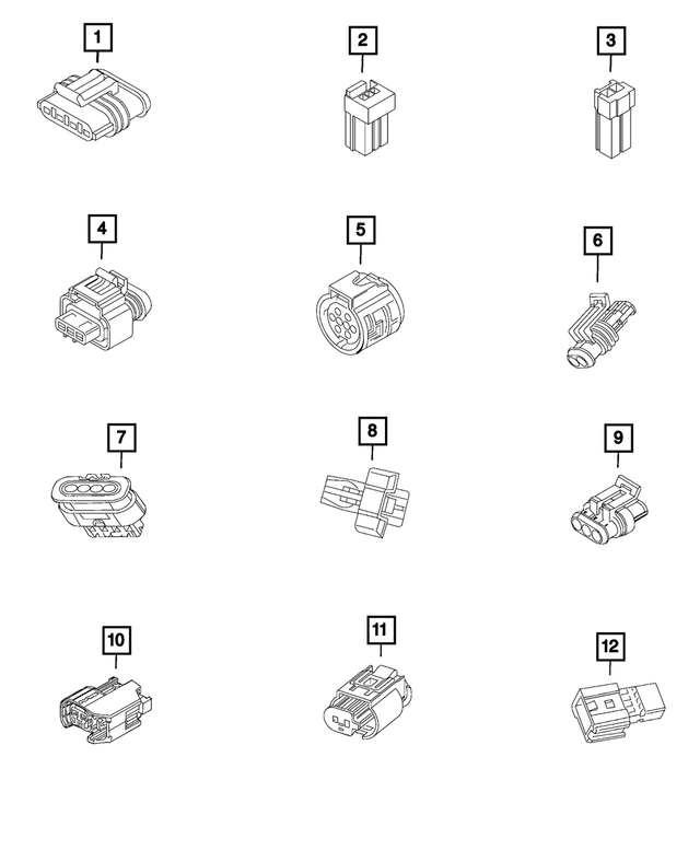 68231524AA - : Electrical Connector, Us, Canada, Mexico for Mopar Image
