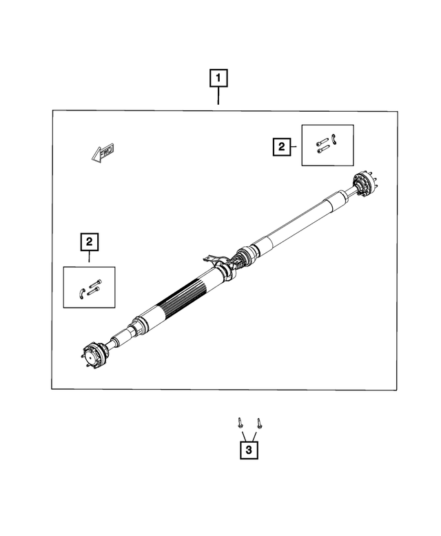 68312786AD - Rear Wheel Drive; Differential and Drive Line: Drive Shaft for Mopar Image