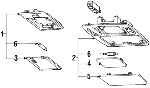 Overhead Lamps for 1993 Hyundai Excel #0