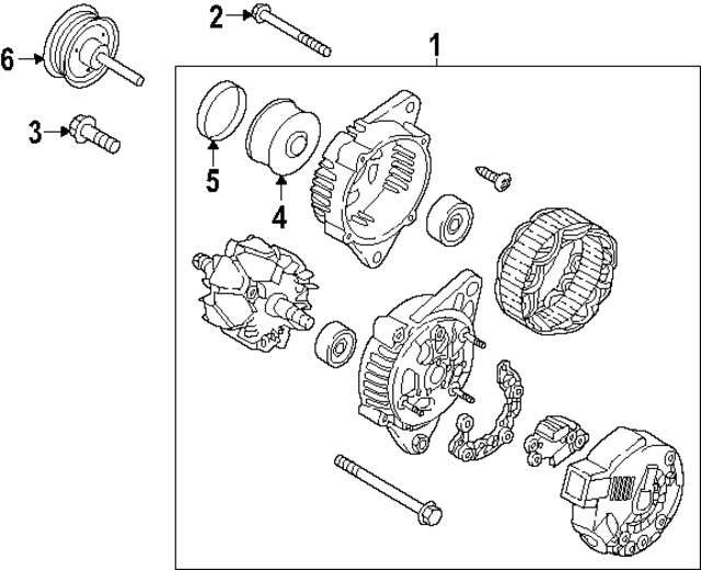 1140410406P - : Alternator Lower Bolt for Hyundai Image