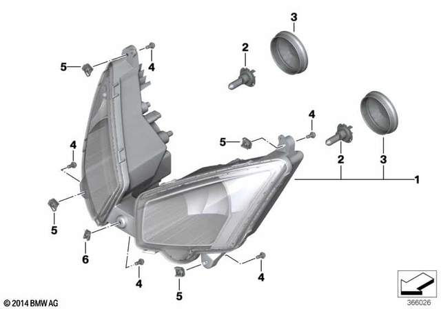 63128557211 - : Headlight                 for BMW-Motorrad Image