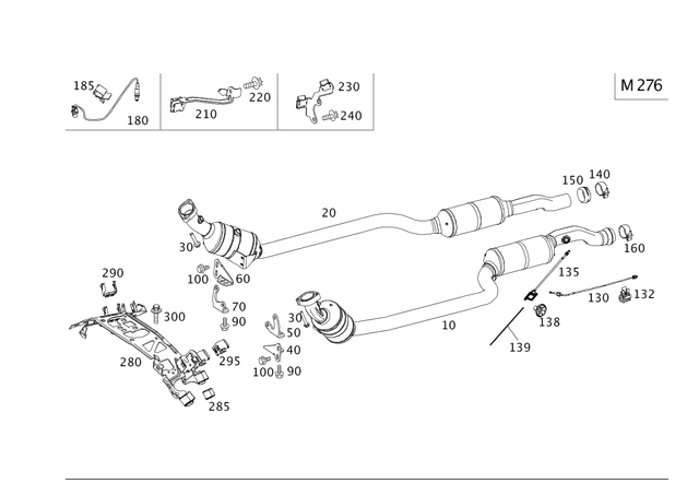 2044908120 - : Exhaust Line for Mercedes-Benz: GLK350 Image