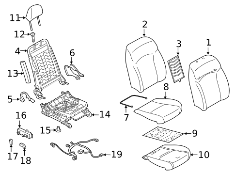 Driver Seat Components for 2022 Subaru Impreza #0