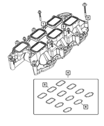 6509390AA - 3.6L Gas; Engine: Hex Flange Head Bolt, Mounting for Mopar Image