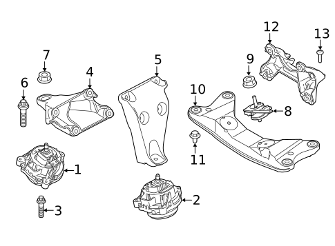 Engine & Trans Mounting for 2018 BMW 330i #0