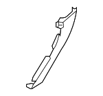 66951EA002 - Body: Cowl Trim Trim Plate for Nissan: Frontier, Pathfinder, Xterra Image