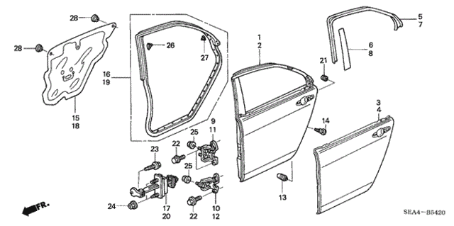 Rear Door Panels for 2004 Acura TSX #0