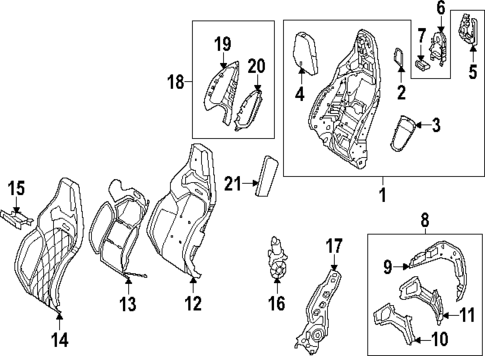 Passenger Seat Components for 2025 Mercedes-Benz SL 55 AMG&reg; #1