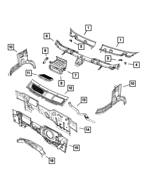 Cowl and Dash Panel for 2015 Ram ProMaster 2500 #0