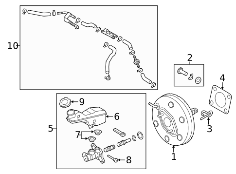 Master Cylinder - Components On Dash Panel for 2021 Kia Sedona #0