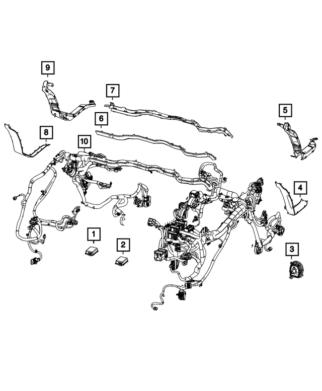 68564609AA - Electrical: Wiring Trough for Mopar Image image