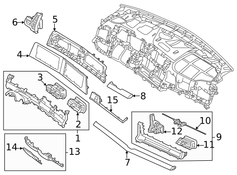 Instrument Panel Components for 2023 Kia Sportage #0