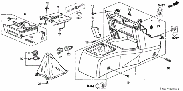 Console (MT) for 2003 Honda CR-V #0