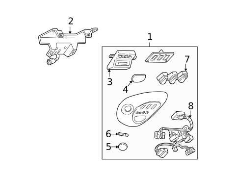Overhead Console for 2002 Lincoln Blackwood #0