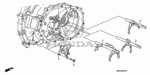 24201RPF000 - Transmission - Manual: FORK, FIFTH-REVERSE GEARSHIFT for Honda Image