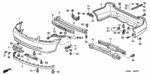 71592S5D000 - Interior/Bumper: GROMMET &amp; SEAL SET for Honda Image