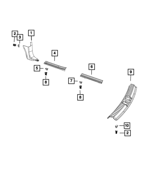 Panels - Moldings - Scuff Plates, Pillar, Cowl, 1/4 Panel Trim and Cargo Covers for 2020 Dodge Journey #3