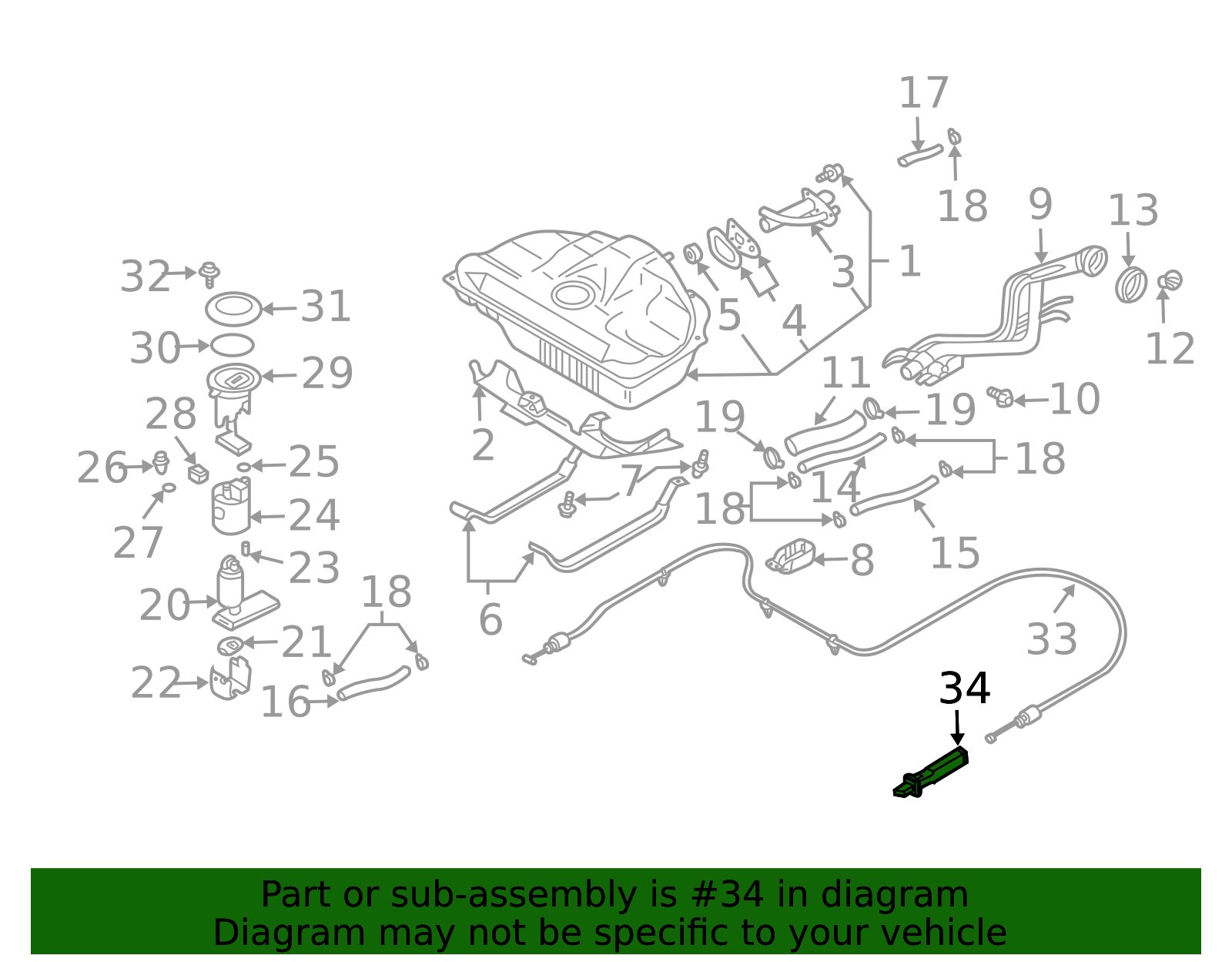 1987-2014 Nissan Fuel Door Lock Latch 78826-01L0B | Parts for Nissans