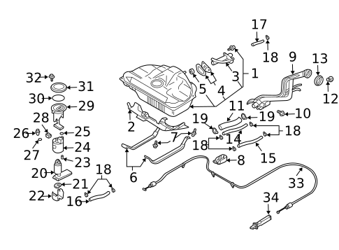 Fuel System Components for 2000 Nissan Sentra #0