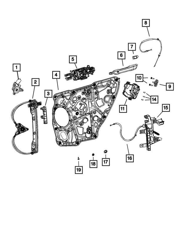68499685AA - : Window Regulator Motor, Left for Mopar Image