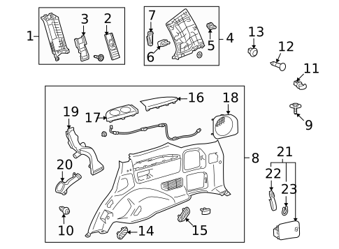 Interior Trim - Quarter Panels for 2009 Toyota Land Cruiser #0