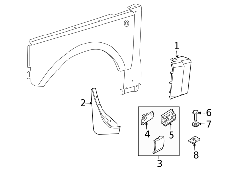Exterior Trim - Fender for 2005 Land Rover Range Rover #0