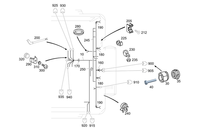 4635409113 - Electrical Equipment and Instruments: Electrical Wiring Harness for Mercedes-Benz: G55 AMG, G550, G550 4x4, G63 AMG, G65 AMG Image image