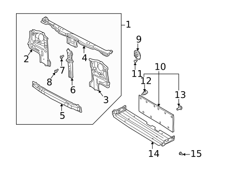 Radiator Support for 2000 Nissan Xterra #0