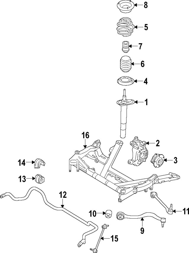31216858313 - Suspension: Knuckle for BMW Image