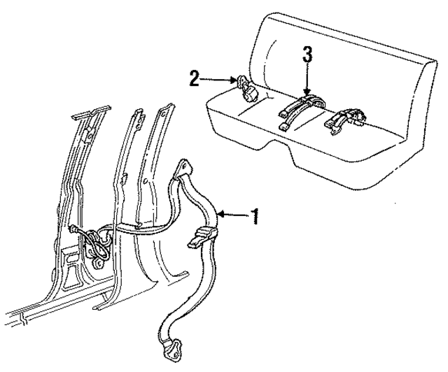 F594HA3 - Electrical: Belt &amp; Retractor for Mopar Image