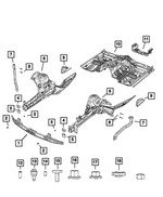 6509460AA - Body Sheet Metal Except Doors: Hex Nut for Mopar Image