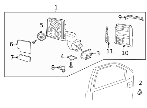 Outside Mirrors for 2021 GMC Sierra 3500 HD #6
