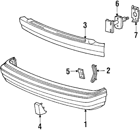 Bumper & Components - Front for 1988 Chrysler LeBaron #0