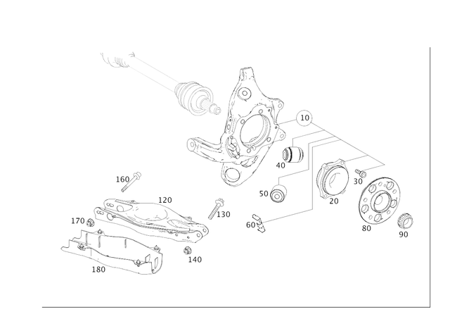 39902305 - Rear Axle: Cap Screw for Mercedes-Benz: AMG GT 43, AMG GT 53, AMG GT 63, AMG GT 63 S, C350e, C400, C43 AMG, C450 AMG, C63 AMG, C63 AMG S, CLS400, CLS550, CLS63 AMG, CLS63 AMG S, E400, E450, E53 AMG, GLC300, GLC43 AMG, GLC63 AMG, GLC63 AMG S Image image