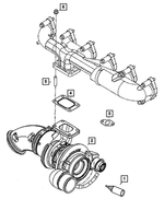 R5143256AA - Fuel: Turbocharger for Dodge: Ram 2500, Ram 3500 Image