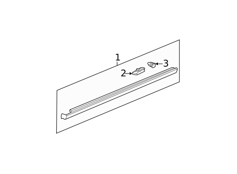 Exterior Trim - Pillars for 2000 Cadillac DeVille #0