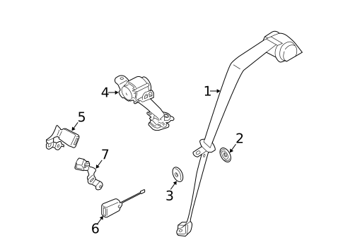 Rear Seat Belts for 2024 Mini Cooper Countryman #0