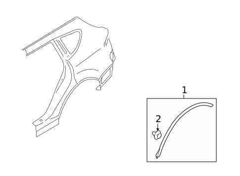 Exterior Trim - Quarter Panel for 2014 Subaru Tribeca #0