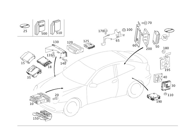 6398201389 - Electrical System: Operating Unit for Mercedes-Benz Image image